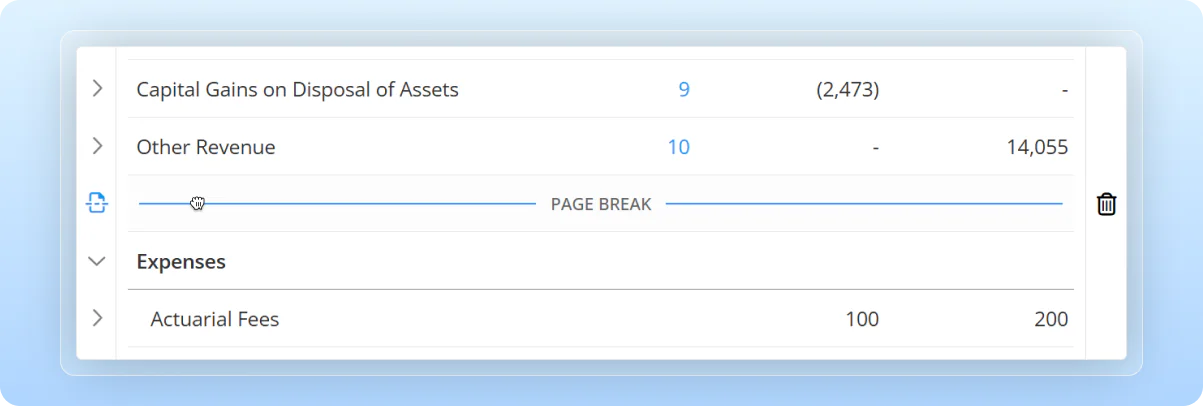 Custom page breaks